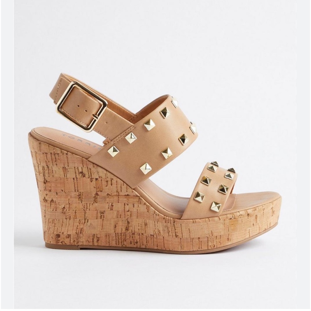 NWT Torrid Double Strap Studded Platform Wedge size 11.5